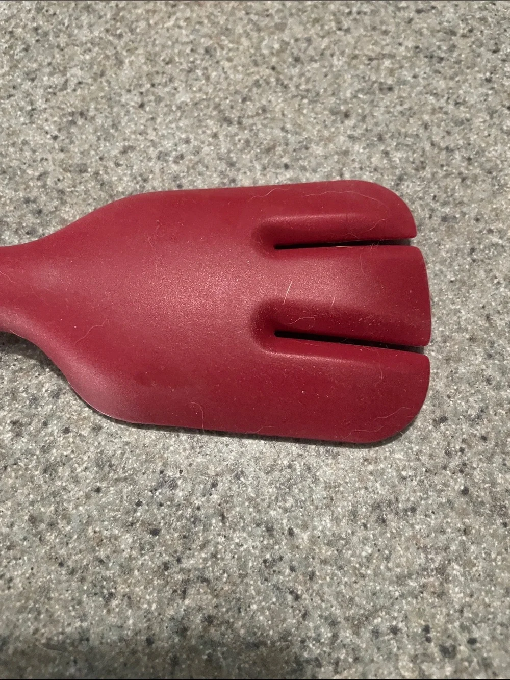Chef'sPlaner Red Silicone Spoon Spatula with White Handle